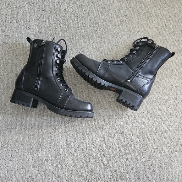 Harley-Davidson® Women's Keeler 6-Inch Black or Brown Motorcycle Boots D84330 - Picture 1 of 9